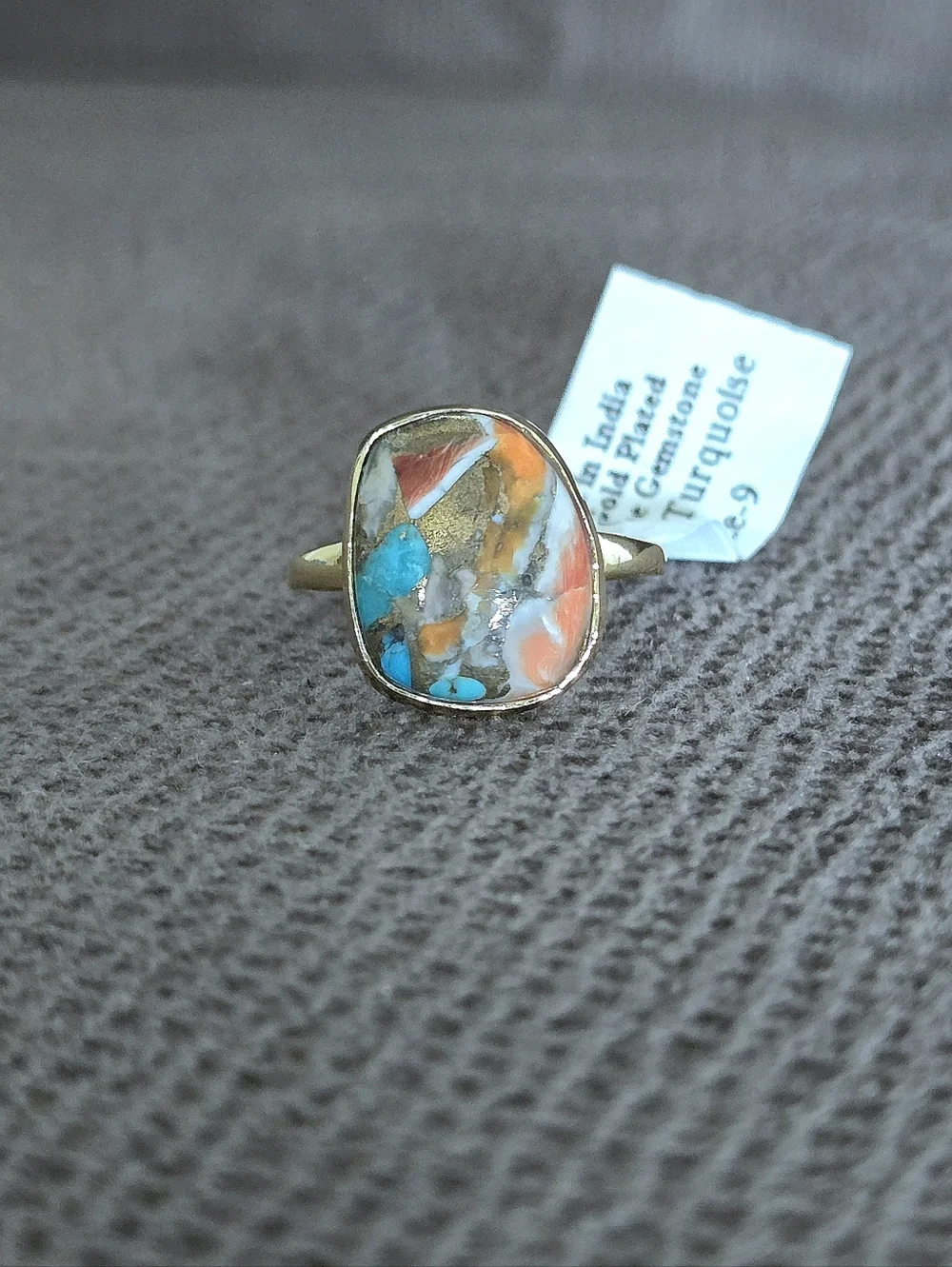 Shivam Misshapened Copper Turquoise Ring💍 - NWT